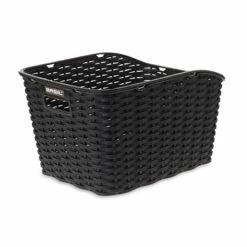 BASIL Panier Arrière Weave WP Noir