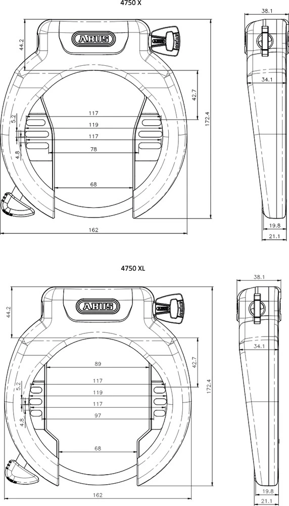 Abus Antivol De Cadre Pro Amparo 4750 XL R 3 Abus Antivol De Cadre Pro Amparo 4750 XL R – Image 3