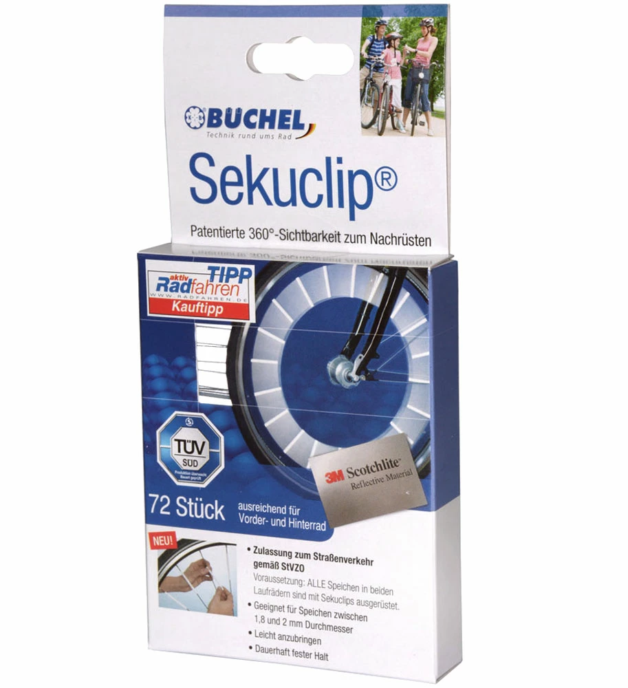 Büchel 3M Scotchlite Sekuclip 60mm Réflecteurs De Rayons (72 Pièces) 1 Büchel 3M Scotchlite Sekuclip 60mm Réflecteurs De Rayons (72 Pièces)